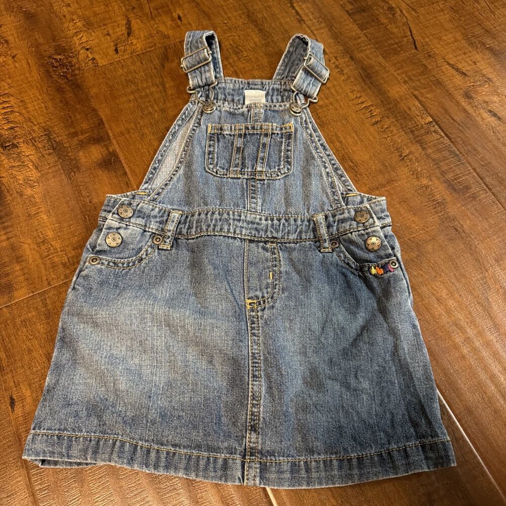 Carter's Baby Girl's Denim Bib Overall Skirt 24 Months